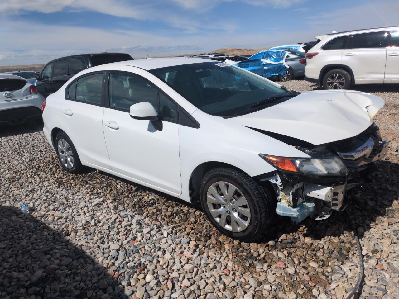 2012 Honda Civic VIN 19XFB2F57CE343676 Copart auction photo, front end damage thumbnail 4
