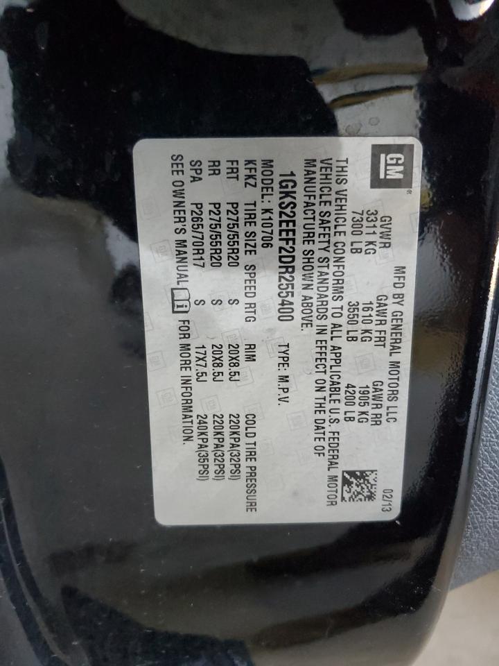 2013 GMC Yukon VIN 1GKS2EEF2DR255400 Copart auction photo, front end / side damage thumbnail 13