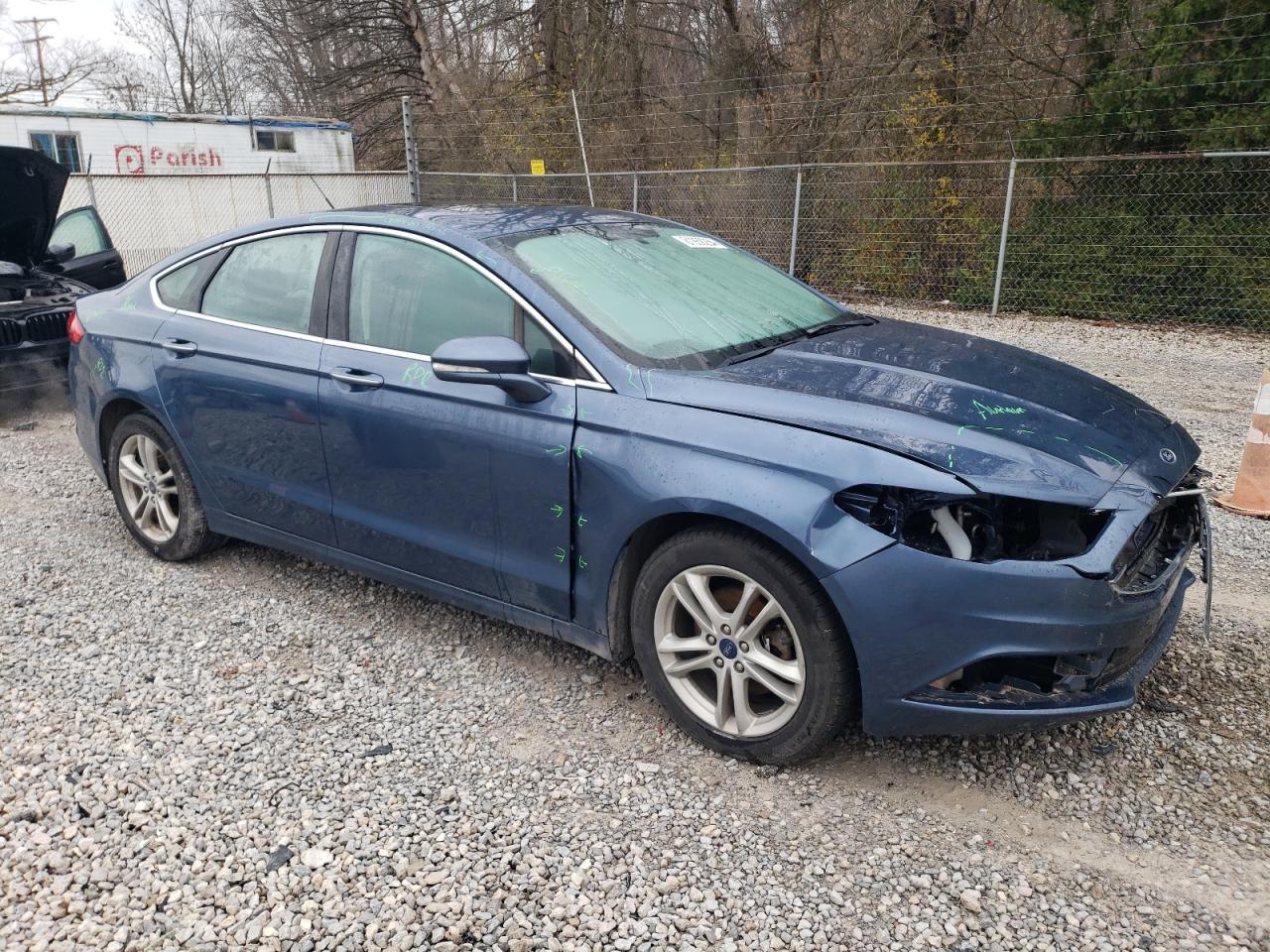 2018 Ford Fusion VIN 3FA6P0HDXJR251936 Copart auction photo, front end / side damage thumbnail 4