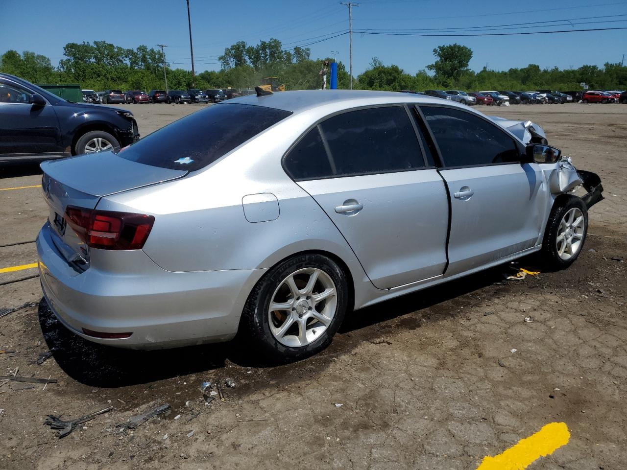 2016 Volkswagen Jetta VIN 3VWD67AJ3GM334947 Copart auction photo, side / rear end damage thumbnail 3