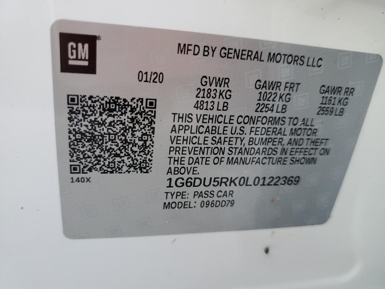 2020 Cadillac CT5 VIN 1G6DU5RK0L0122369 Copart auction photo, water/flood damage thumbnail 13