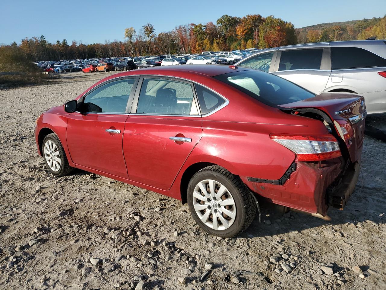 2014 Nissan Sentra VIN 3N1AB7APXEL655637 Copart auction photo, rear end damage thumbnail 2