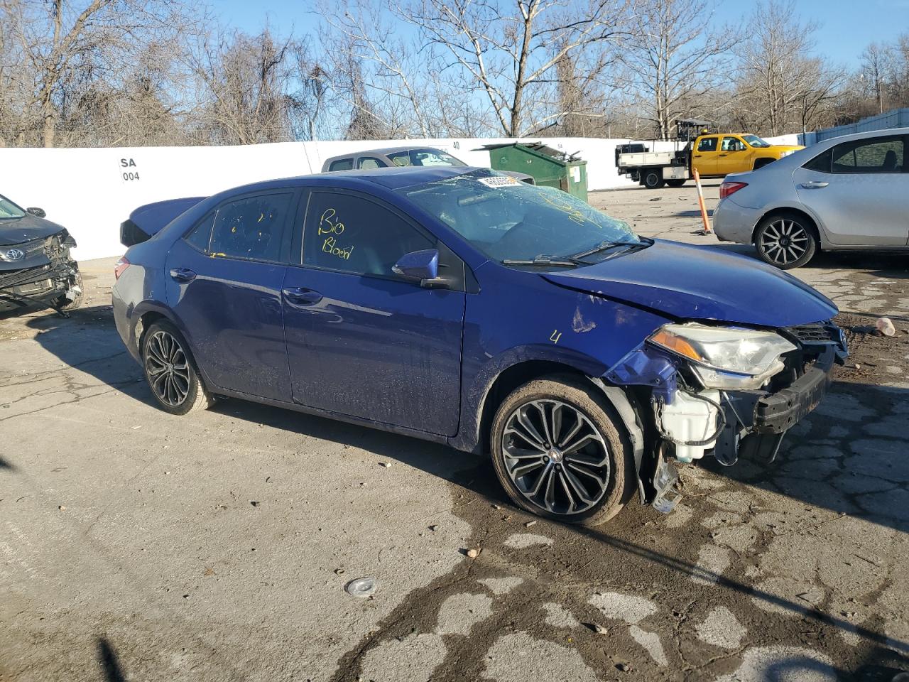 2015 Toyota Corolla VIN 2T1BURHE1FC313932 Copart auction photo, front end damage thumbnail 4