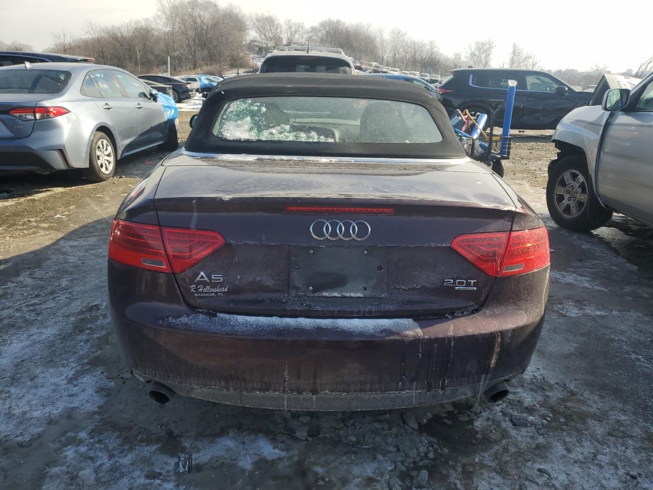 2014 Audi A5 VIN WAULFAFH6EN003023 Copart auction photo, front end / minor dent/scratches damage thumbnail 6
