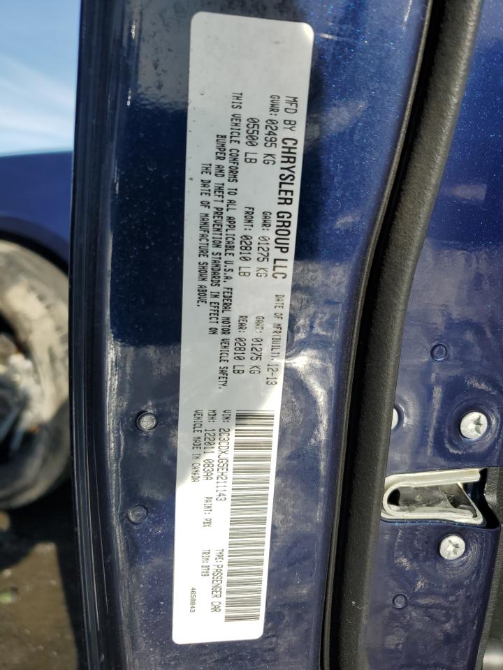 2014 Dodge Charger VIN 2C3CDXJG5EH211143 Copart auction photo, undercarriage / front end damage thumbnail 14