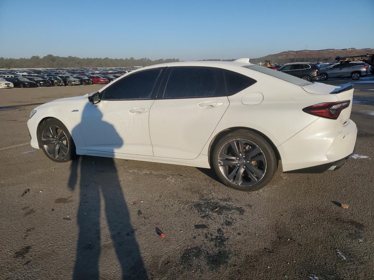 2022 Acura TLX VIN 19UUB6F51NA001517 Copart auction photo, rear end / side damage thumbnail 2