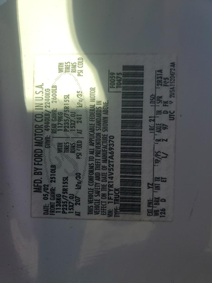 2002 Ford Ranger VIN 1FTYR14V52TA69370 Copart auction photo, minor dent/scratches damage thumbnail 12