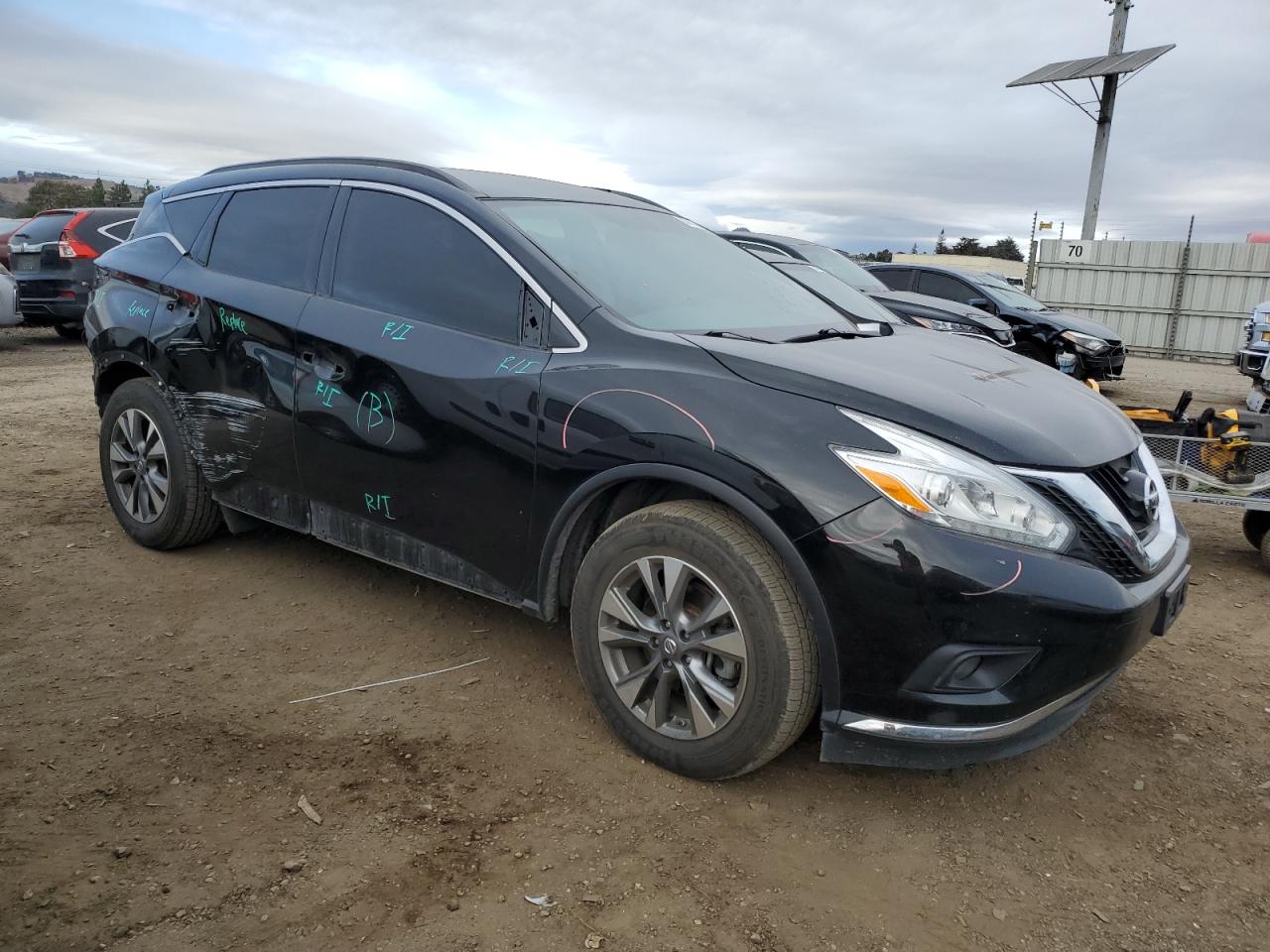 2016 Nissan Murano VIN 5N1AZ2MH0GN112845 Copart auction photo, rear end / side damage thumbnail 4