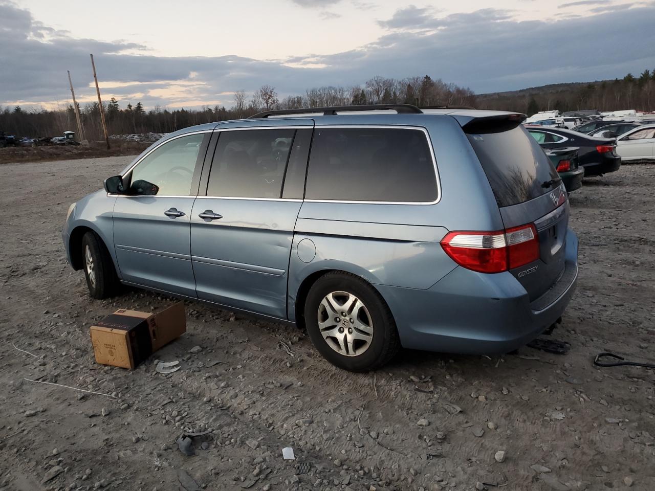 2007 Honda Odyssey VIN 5FNRL38657B138184 Copart auction photo, side damage thumbnail 2