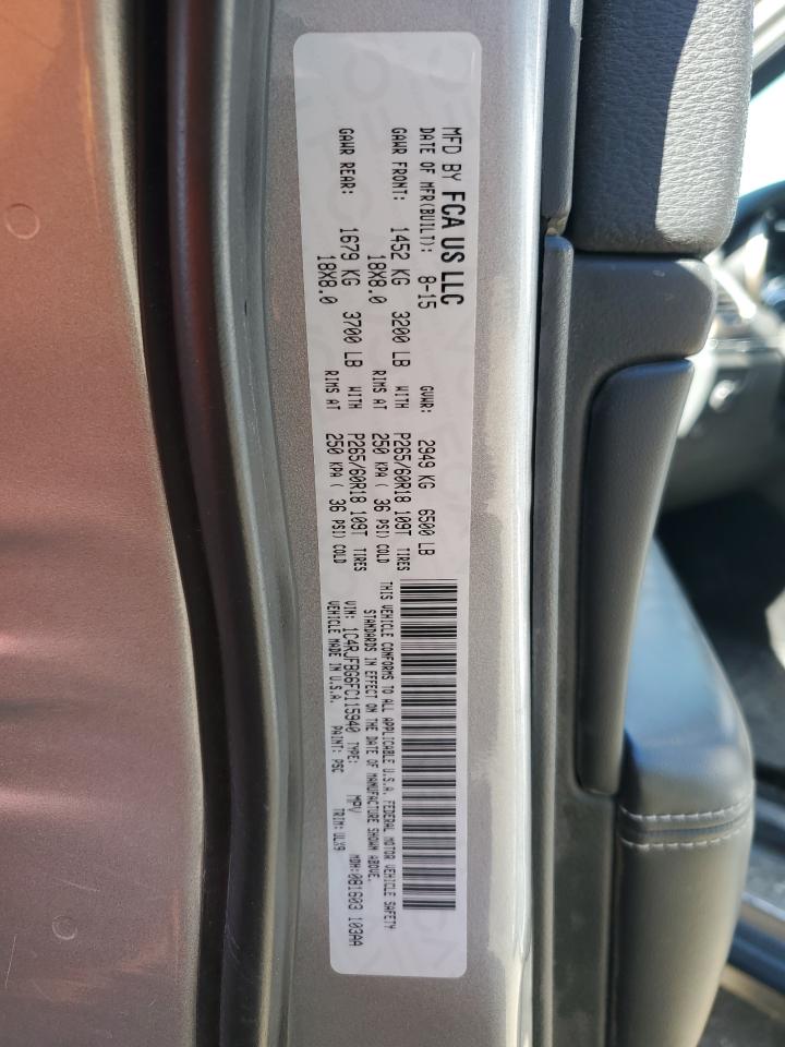2015 Jeep Grand Cherokee VIN 1C4RJFBG6FC115940 Copart auction photo, front end damage thumbnail 14