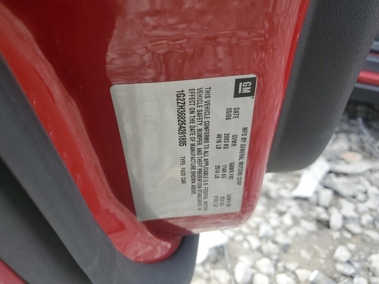 2006 Pontiac G6 VIN 1G2ZH368264281805 Copart auction photo, side damage thumbnail 14