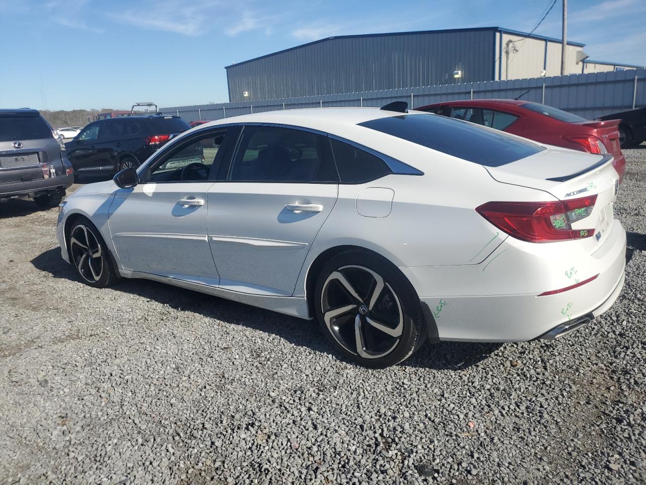 2022 Honda Accord VIN 1HGCV2F38NA001654 Copart auction photo, rear end / minor dent/scratches damage thumbnail 2
