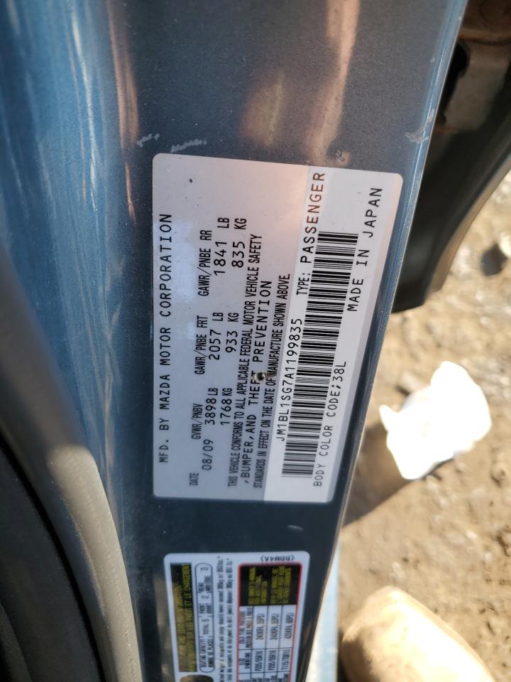 2010 Mazda 3 VIN JM1BL1SG7A1199835 Copart auction photo, front end damage thumbnail 12