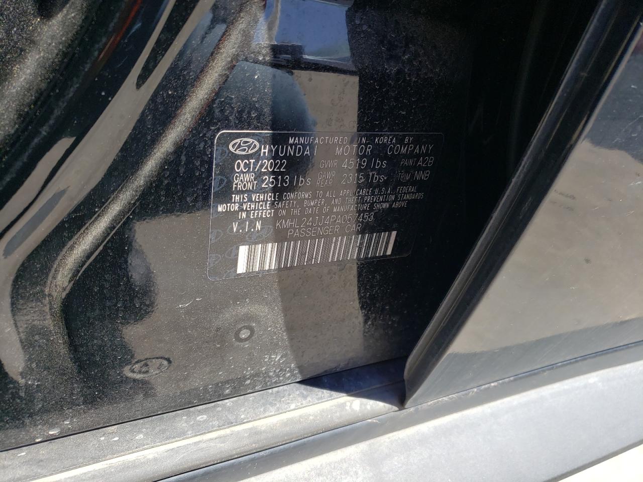 2023 Hyundai Sonata VIN KMHL24JJ4PA057453 Copart auction photo, frame damage / rear end damage thumbnail 12