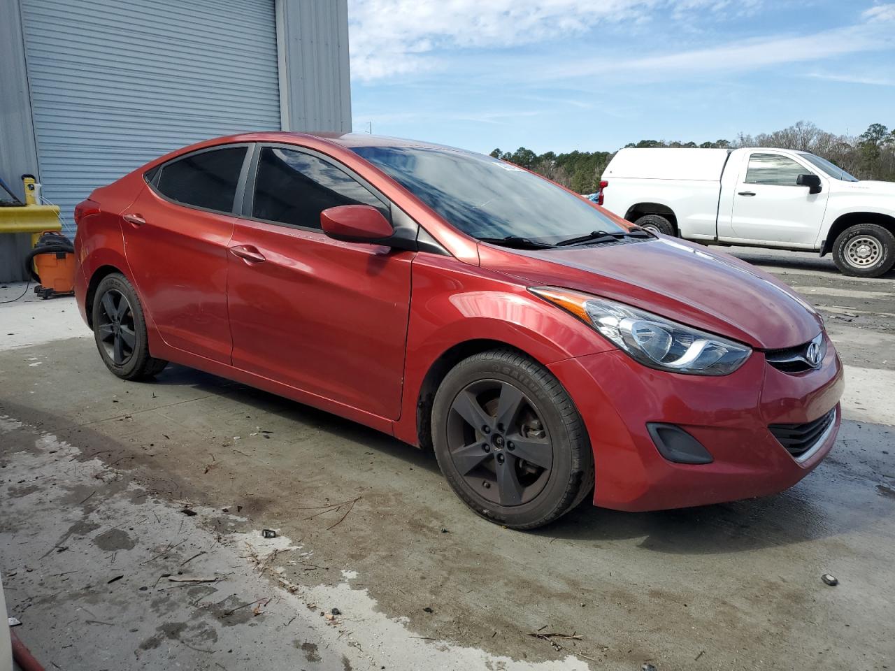 2013 Hyundai Elantra VIN 5NPDH4AE9DH259977 Copart auction photo, side / rear end damage thumbnail 4