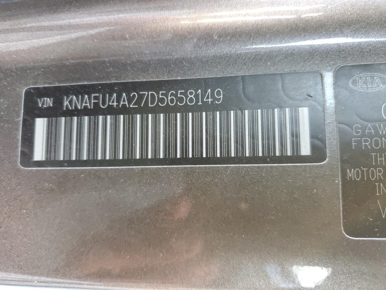 2013 KIA Forte VIN KNAFU4A27D5658149 Copart auction photo, rear end damage thumbnail 12