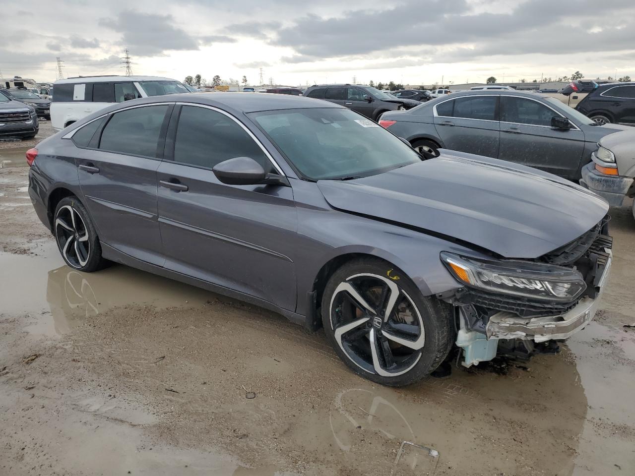 2019 Honda Accord VIN 1HGCV1F35KA164137 Copart auction photo, front end / rear end damage thumbnail 4