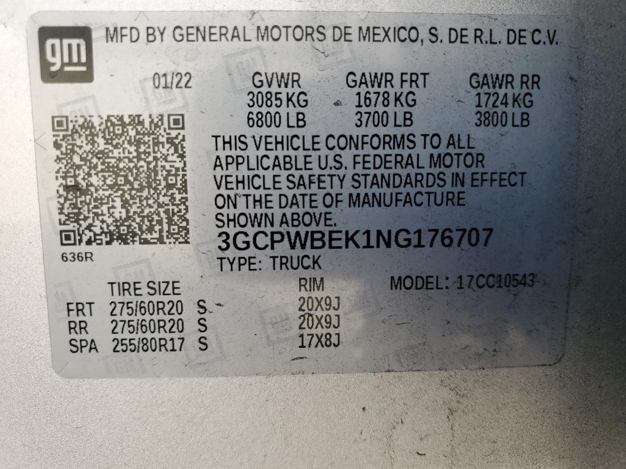 2022 Chevrolet Silverado VIN 3GCPWBEK1NG176707 Copart auction photo, front end damage thumbnail 12