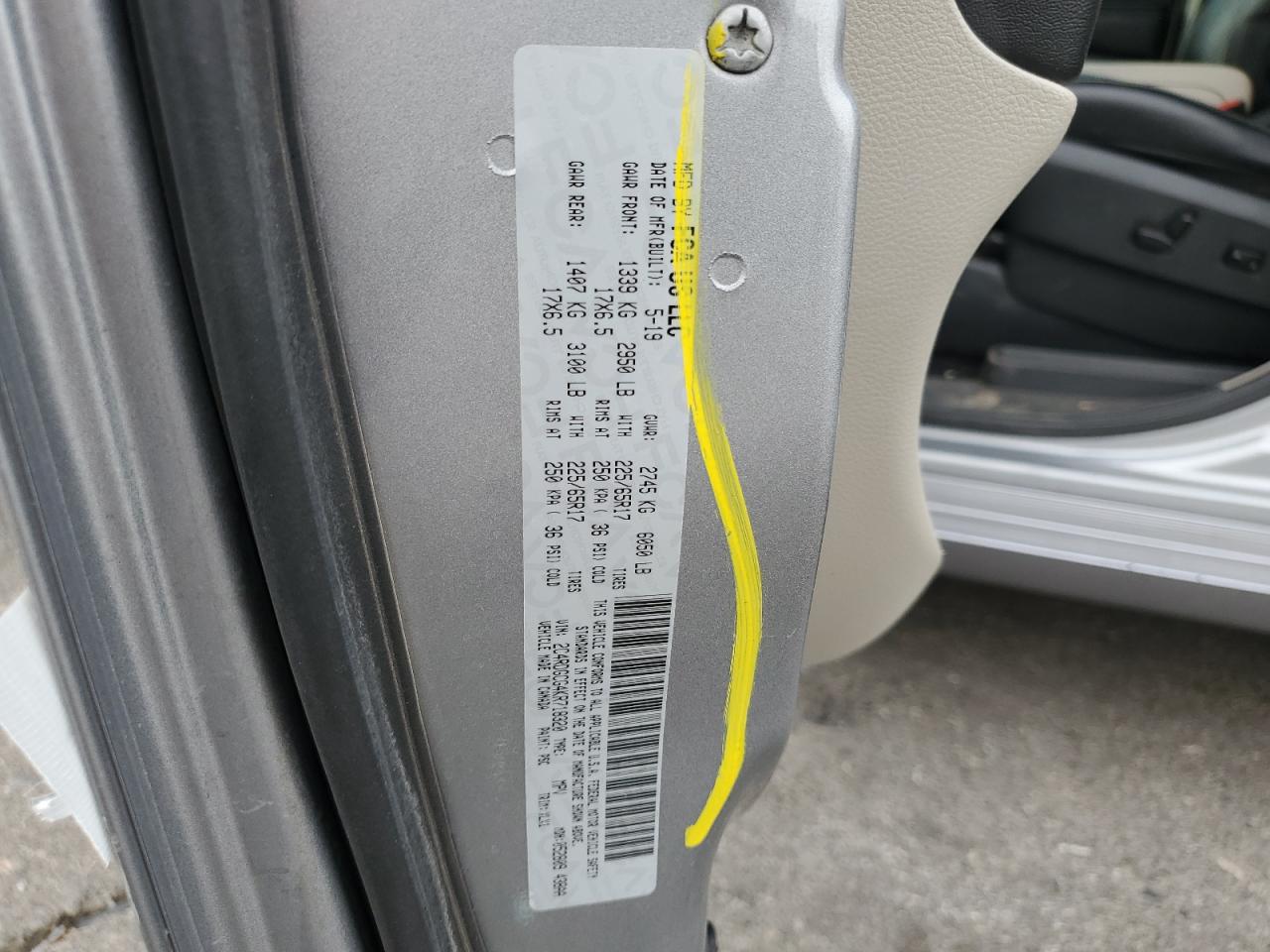 2019 Dodge Caravan VIN 2C4RDGCG4KR718320 Copart auction photo, side damage thumbnail 13