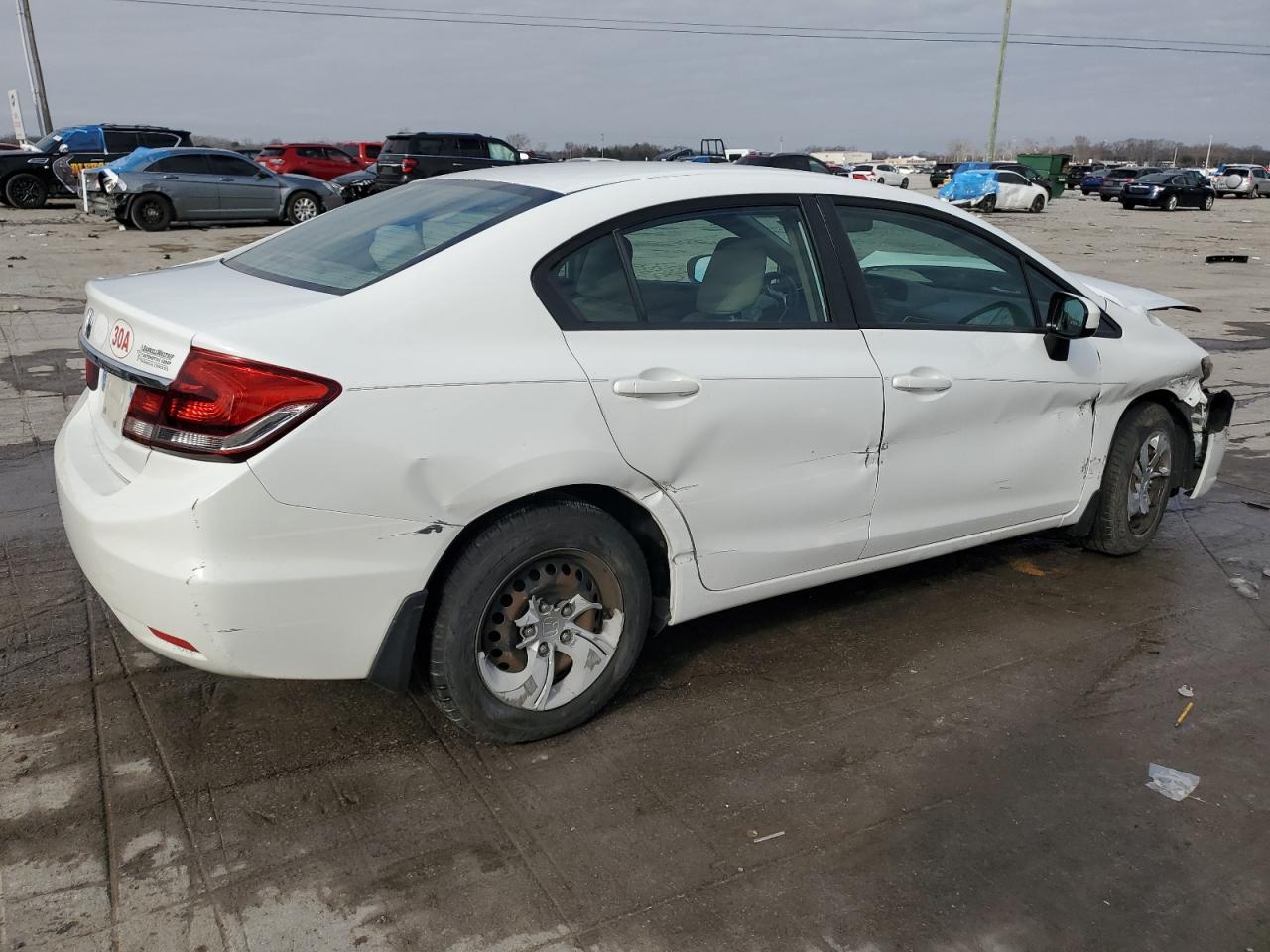 2015 Honda Civic VIN 19XFB2F52FE101463 Copart auction photo, side / front end damage thumbnail 3