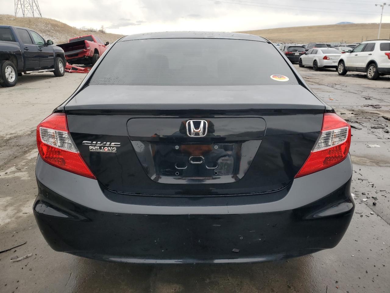 2012 Honda Civic VIN 2HGFB2F58CH604853 Copart auction photo, side damage thumbnail 6