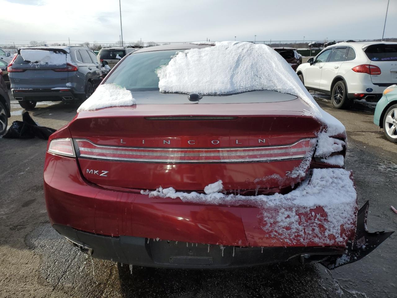 2014 Lincoln MKZ VIN 3LN6L2LU9ER836033 Copart auction photo, all over damage thumbnail 6