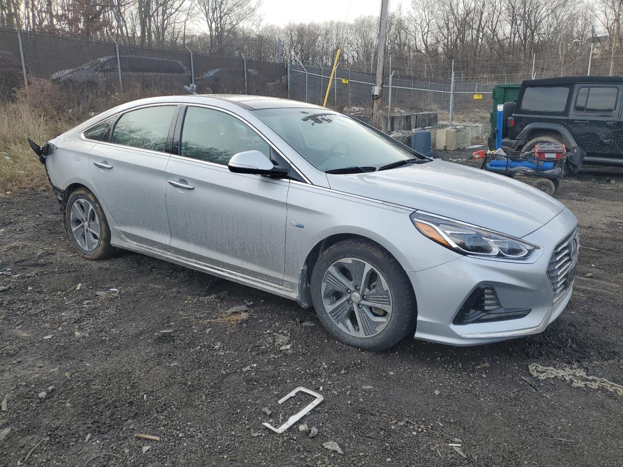 2019 Hyundai Sonata VIN KMHE34L35KA091012 Copart auction photo, rear end damage thumbnail 4