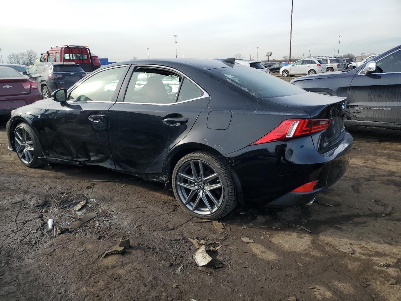 2016 Lexus IS VIN JTHCE1D27G5012075 Copart auction photo, undercarriage / side damage thumbnail 2