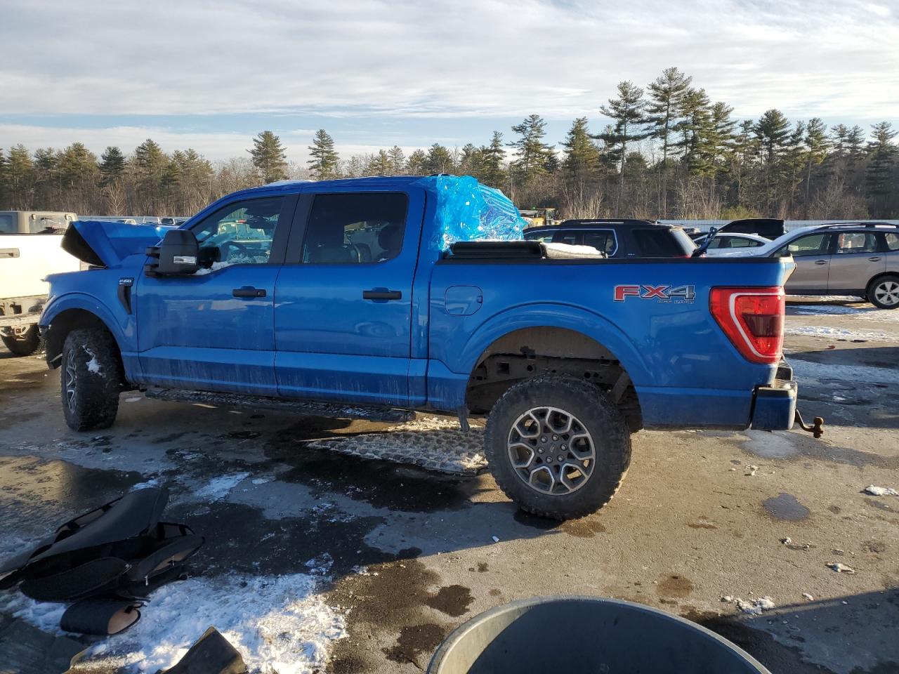 2021 Ford F-150 VIN 1FTFW1E57MFA43420 Copart auction photo, front end / rear end damage thumbnail 2