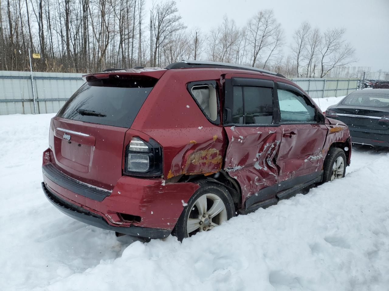 2017 Jeep Compass VIN 1C4NJDBB7HD104465 Copart auction photo, side / front end damage thumbnail 3