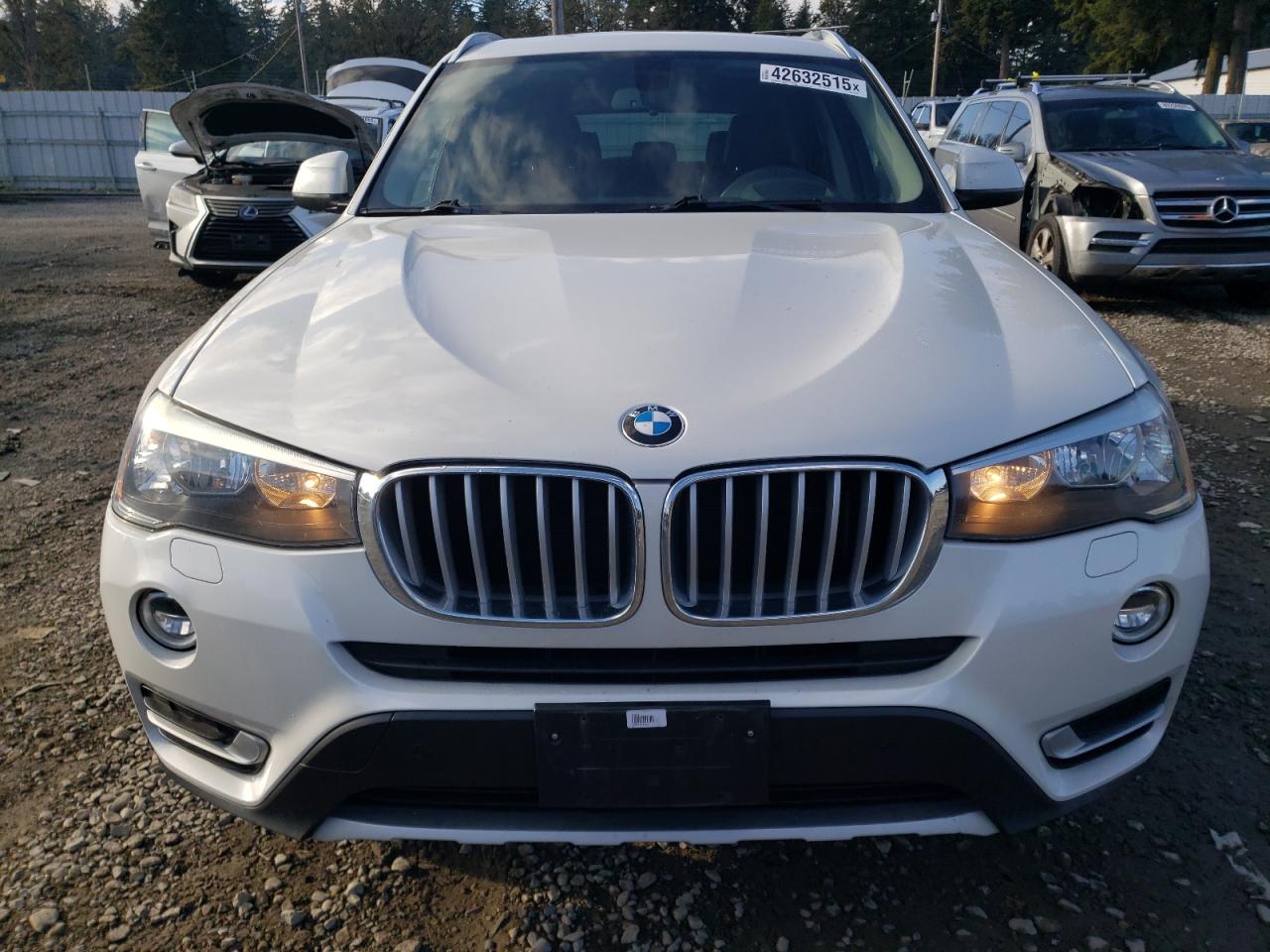 2017 BMW X3 VIN 5UXWX9C31H0W75494 Copart auction photo, side damage thumbnail 5