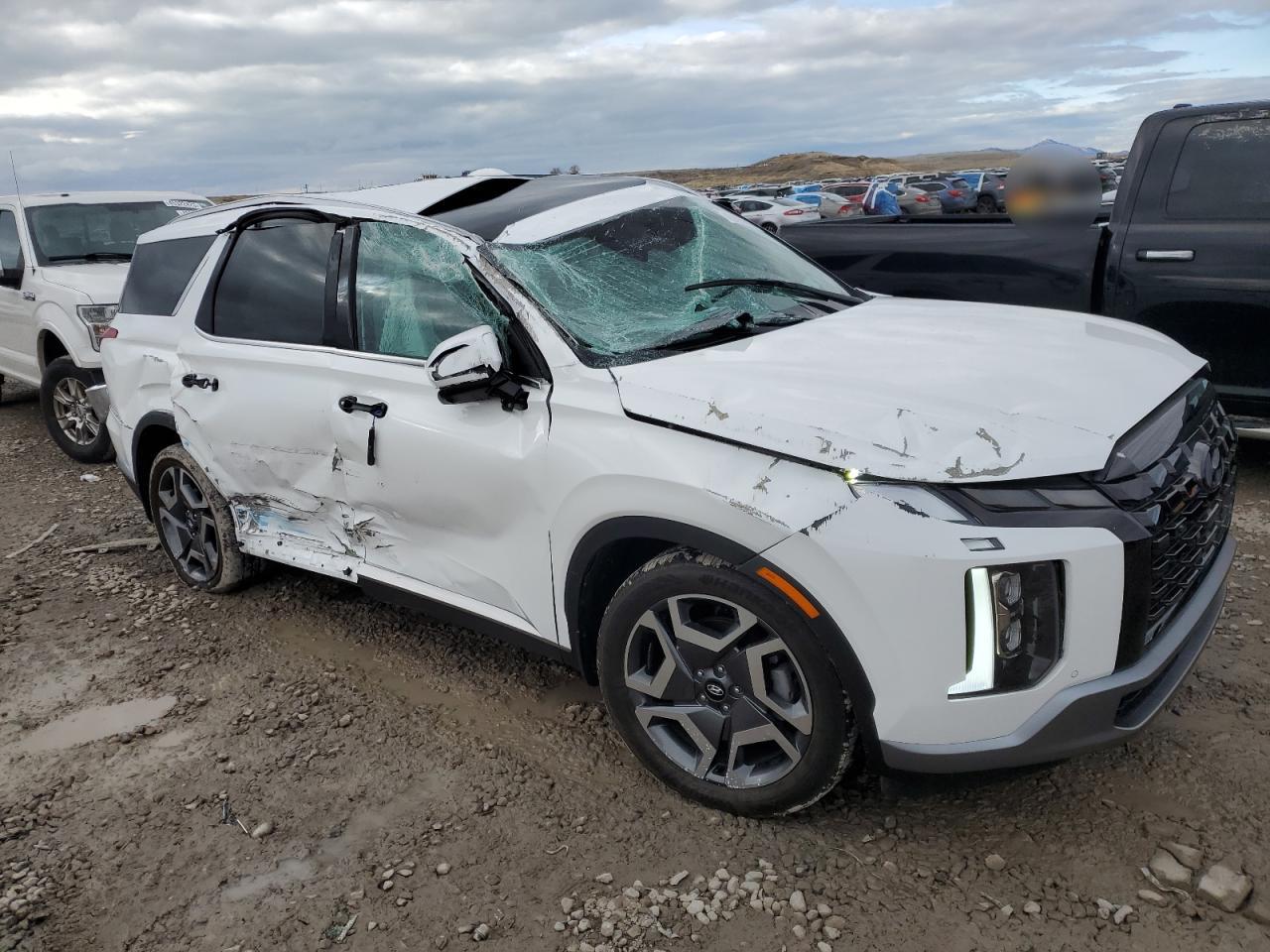 2023 Hyundai Palisade VIN KM8R5DGE8PU565886 Copart auction photo, rollover damage thumbnail 4