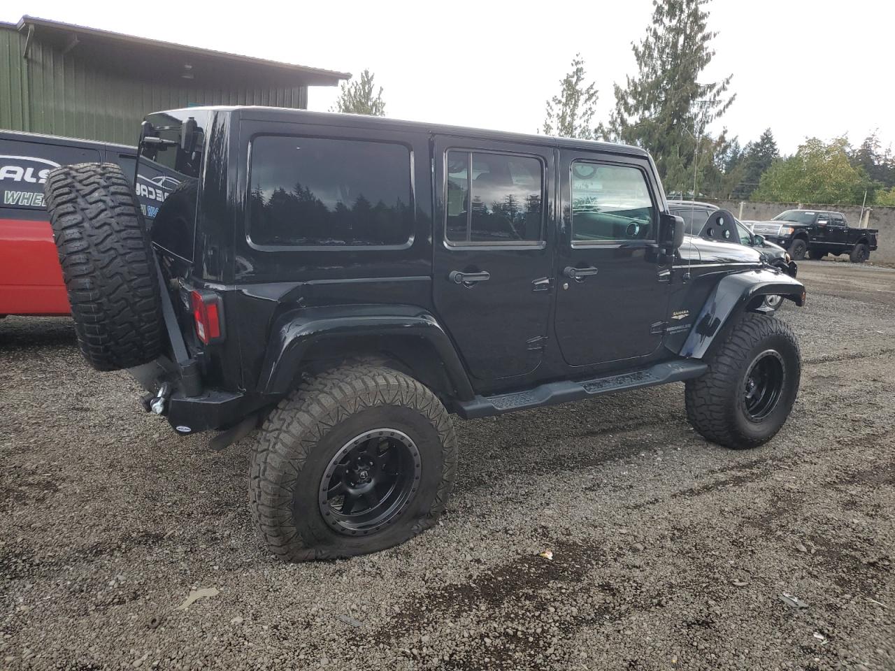 2014 Jeep Wrangler VIN 1C4HJWEG6EL223321 Copart auction photo, all over damage thumbnail 3