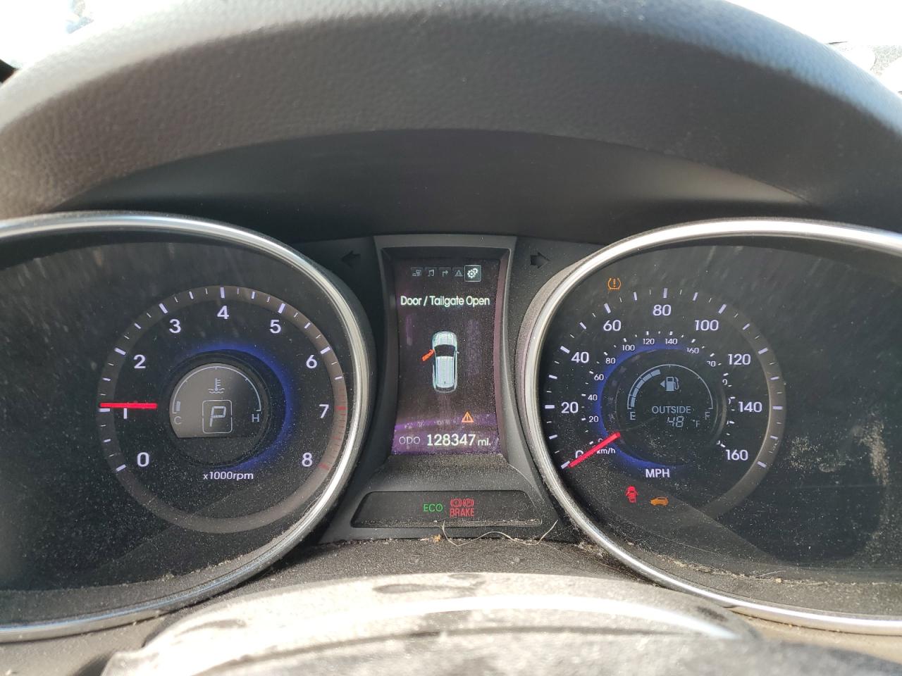 2013 Hyundai Santa Fe VIN 5XYZUDLB0DG098141 Copart auction photo, rear end / hail damage thumbnail 9