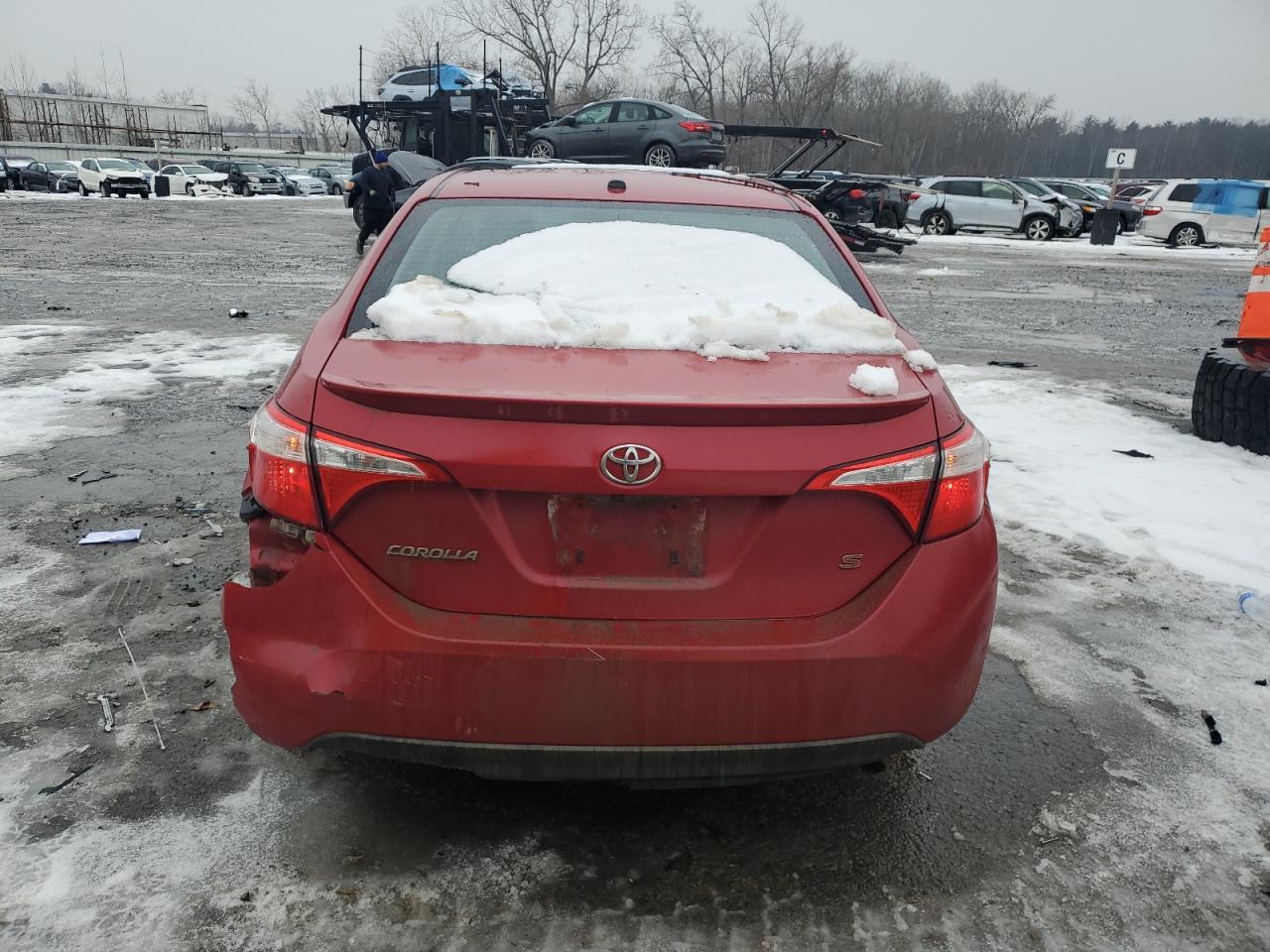 2015 Toyota Corolla VIN 2T1BURHE1FC309072 Copart auction photo, front end / rear end damage thumbnail 6