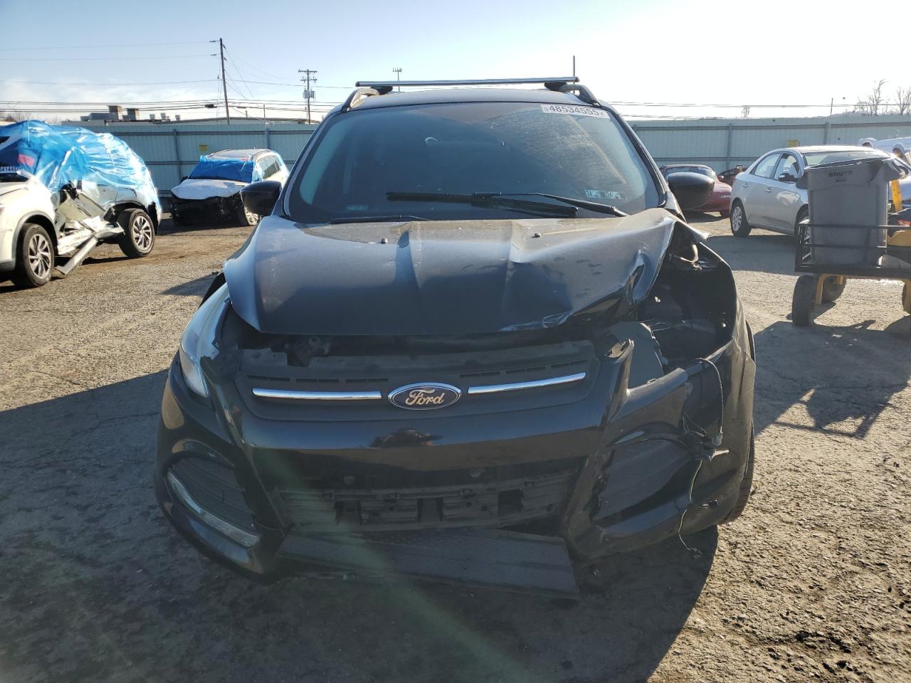 2016 Ford Escape VIN 1FMCU9GX9GUA58969 Copart auction photo, front end / top/roof damage thumbnail 5