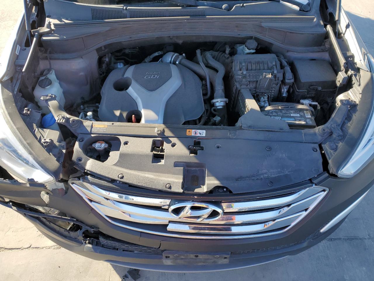 2014 Hyundai Santa Fe VIN 5XYZU3LA0EG228342 Copart auction photo, rear end / front end damage thumbnail 11