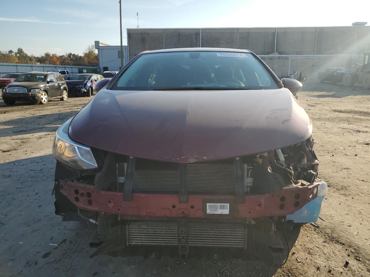 2016 Chevrolet Cruze VIN 1G1BE5SM8G7255495 Copart auction photo, front end / side damage thumbnail 5