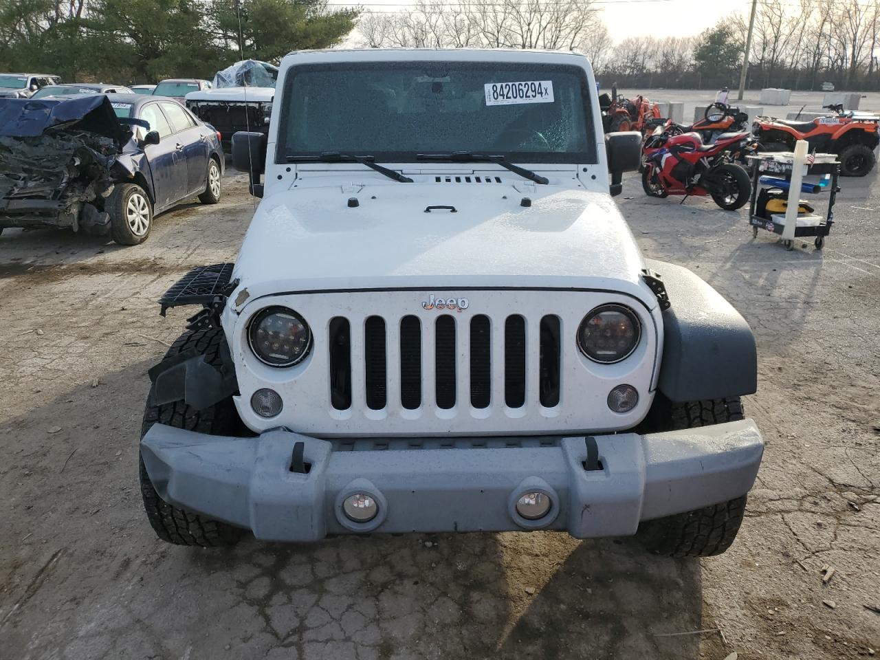 2014 Jeep Wrangler VIN 1C4AJWAG8EL323802 Copart auction photo, front end damage thumbnail 5