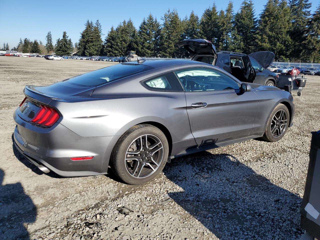 2021 Ford Mustang VIN 1FA6P8THXM5101907 Copart auction photo, side damage thumbnail 3