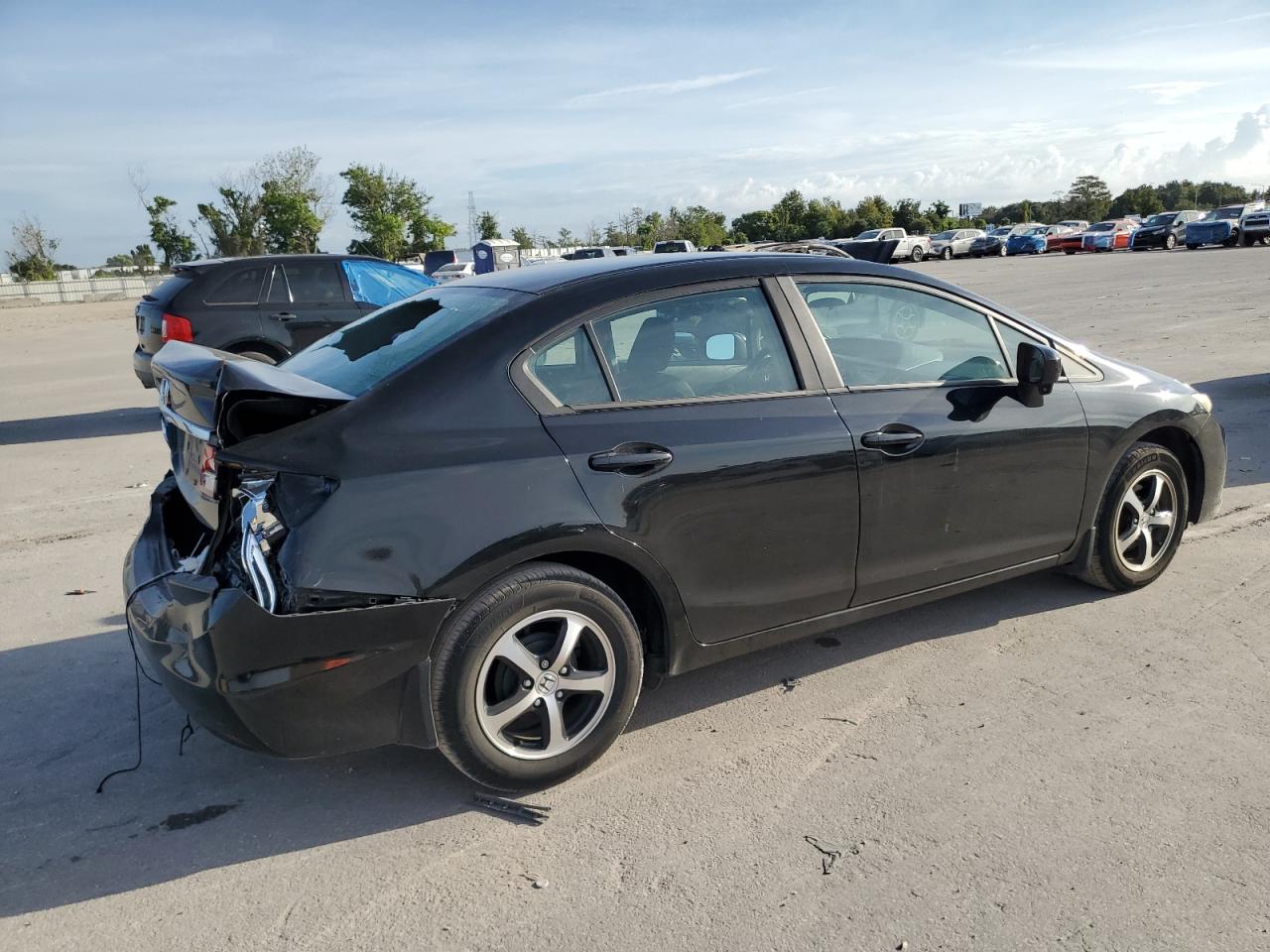 2015 Honda Civic VIN 19XFB2F72FE027754 Copart auction photo, rear end damage thumbnail 3