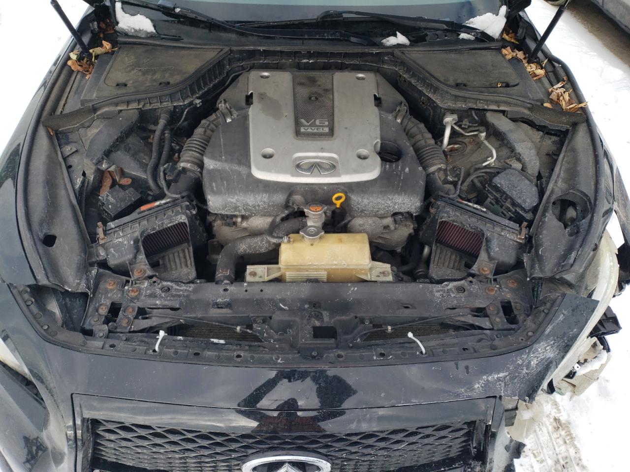 2014 Infiniti Q50 VIN JN1BV7AR7EM704120 Copart auction photo, front end / rear end damage thumbnail 11