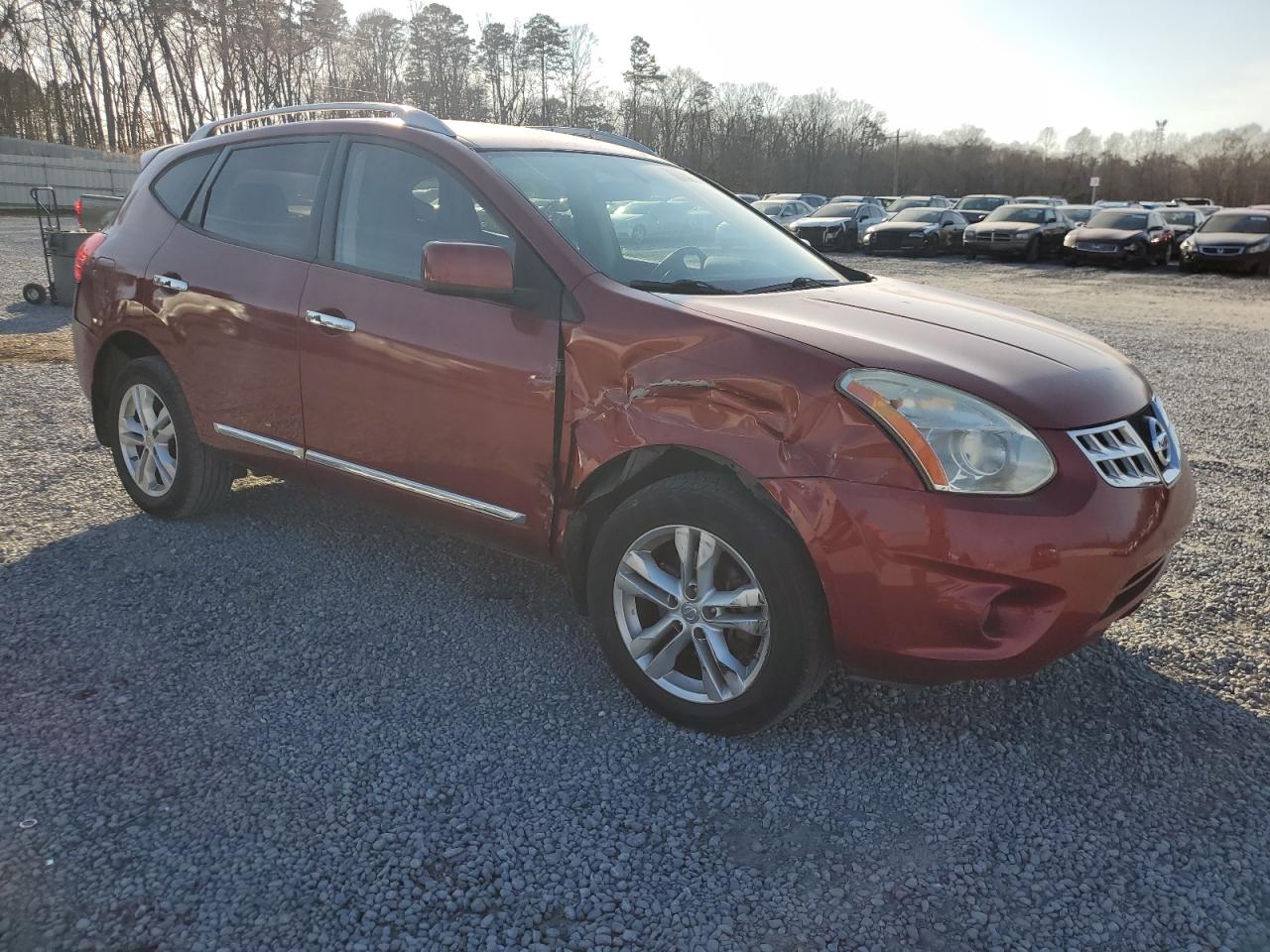 2013 Nissan Rogue VIN JN8AS5MV7DW110455 Copart auction photo, front end / side damage thumbnail 4