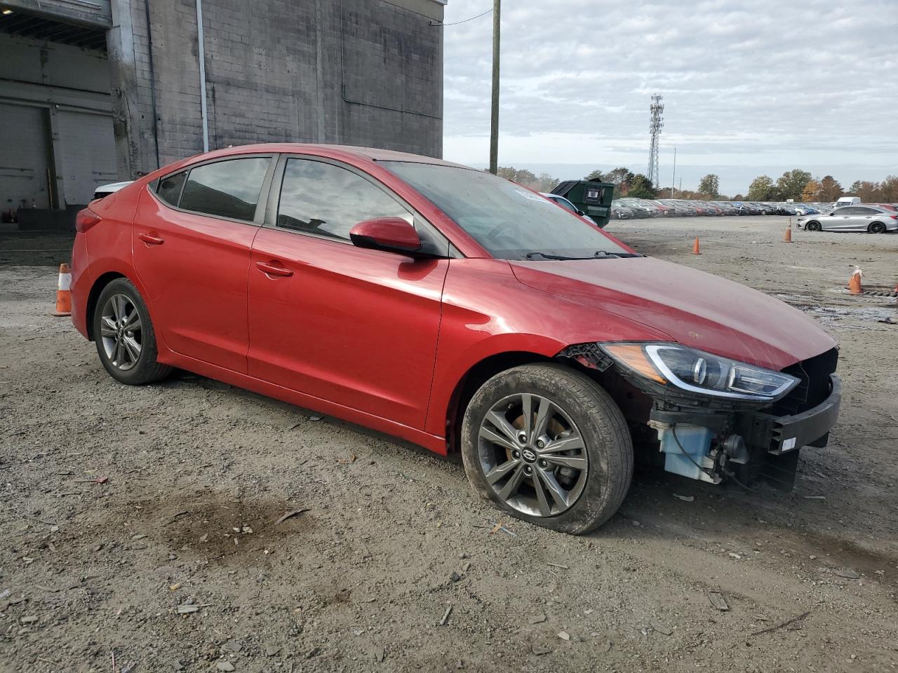 2018 Hyundai Elantra VIN 5NPD84LF2JH334410 Copart auction photo, front end / side damage thumbnail 4