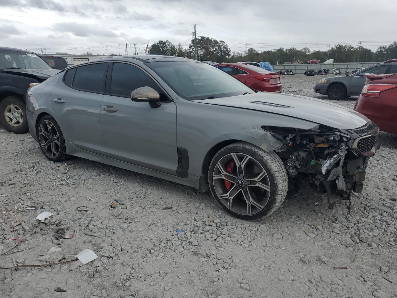 2019 KIA Stinger VIN KNAE55LC8K6060115 Copart auction photo, front end / rear end damage thumbnail 4
