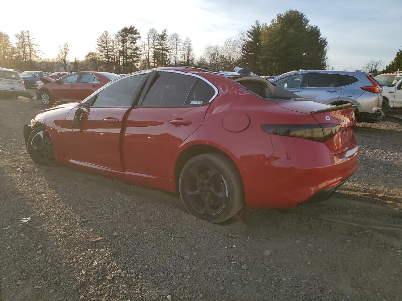 2019 Alfa Romeo Giulia VIN ZARFANAN7K7605678 Copart auction photo, rollover / undercarriage damage thumbnail 2