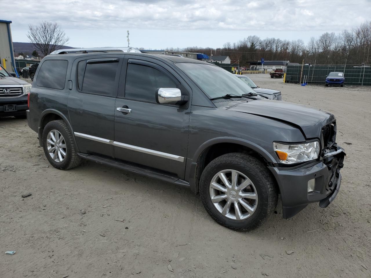 2008 Infiniti QX56 VIN 5N3AA08C88N912330 Copart auction photo, front end / undercarriage damage thumbnail 4
