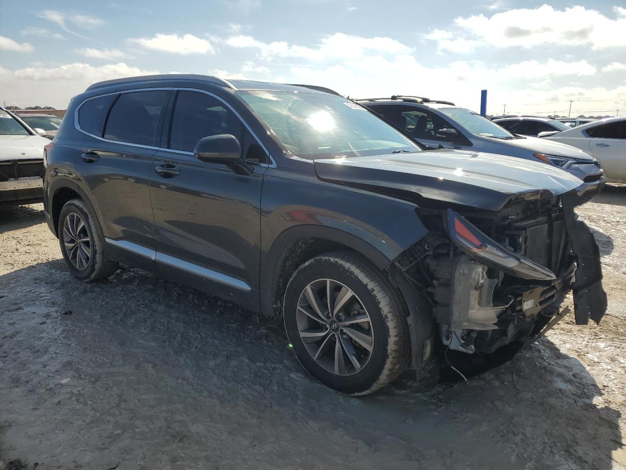 2020 Hyundai Santa Fe VIN 5NMS3CAD9LH225279 Copart auction photo, front end damage thumbnail 4