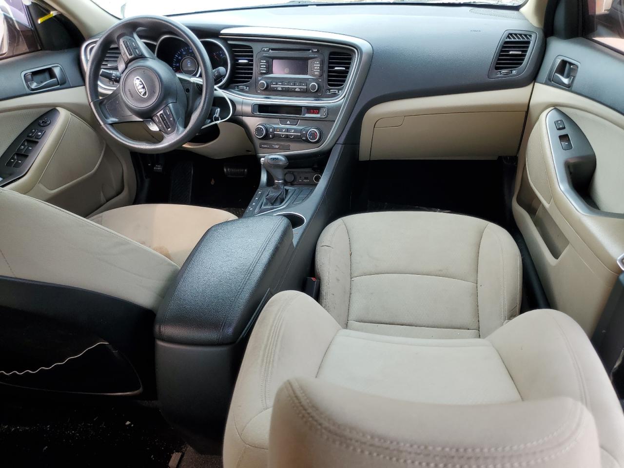 2014 KIA Optima VIN KNAGM4A79E5477801 Copart auction photo, side / front end damage thumbnail 8