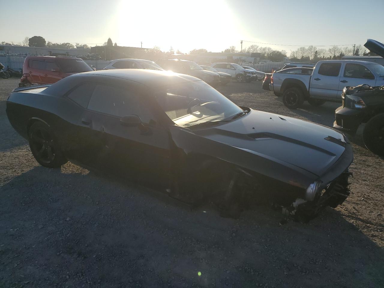 2013 Dodge Challenger VIN 2C3CDYAG3DH619905 Copart auction photo, front end / side damage thumbnail 4